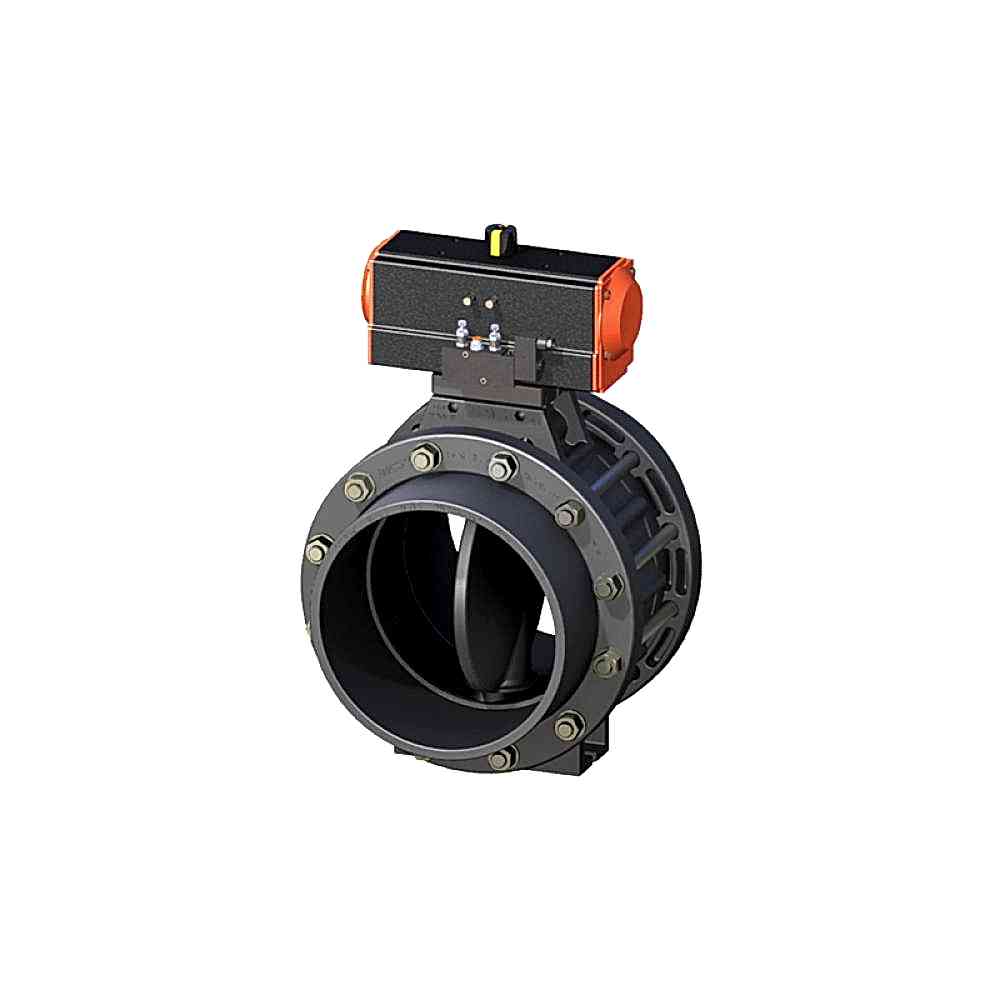 Yeni Dim Tipi Otomatik Pnömatik Aktüatörlü Kelebek Vanalar (Komple)